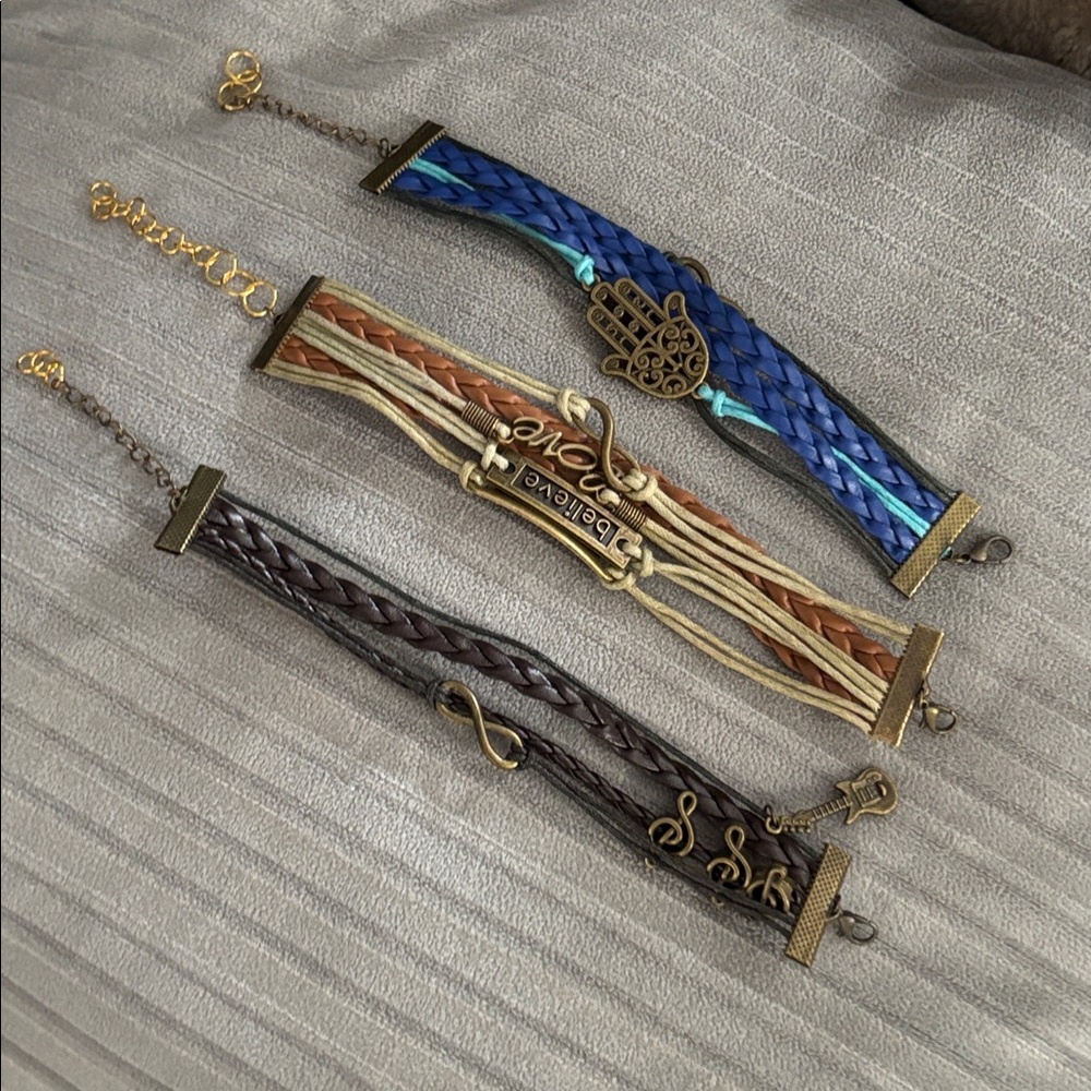 Hamsa Bracelets (3 photos/3 bracelets)